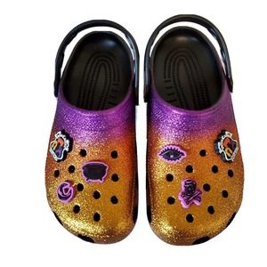 Crocs Disney Hocus Pocus Womens Size 8 Glitter Purple Orange Mens 6 NEW